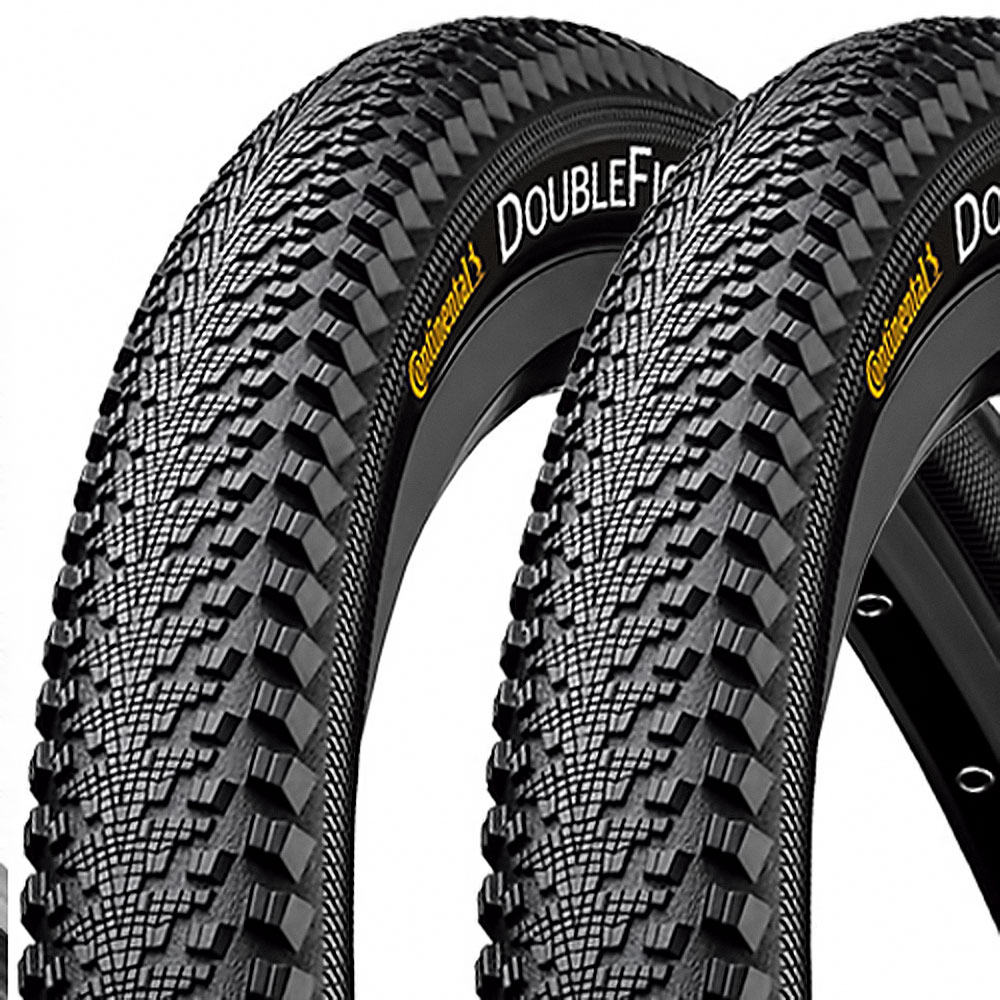 2x Continental Tyres Double Fighter III Wire 16x1, 75 inch